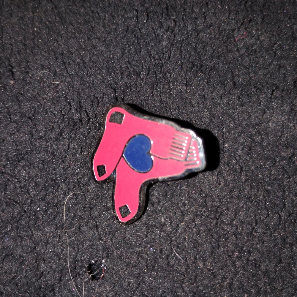 Pink and Blue Heart Pin